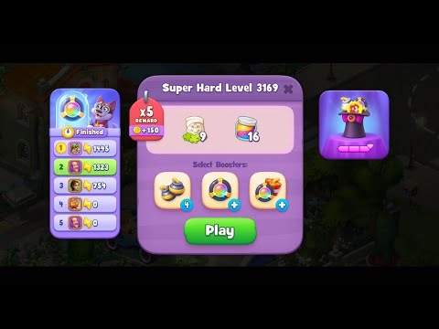 Gardenscapes SUPER HARD LEVEL 3169