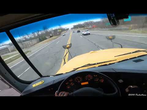 Afternoon Driver POV in A 2014 IC CE School Bus W/ MaxxForce DT