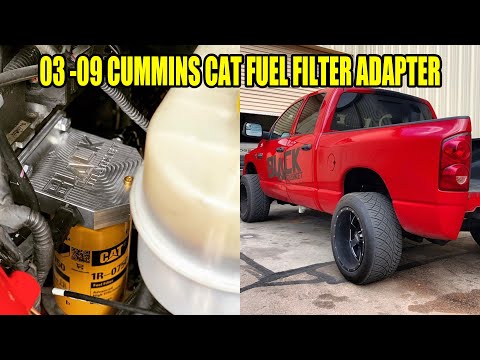 03-09 5.9 & 6.7 CUMMINS Cat Fuel Filter Adapter Install * Black Market Performance *
