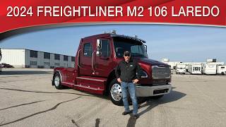 A preview image of the linked video showcasing 2024 Freightliner M2 106 Laredo