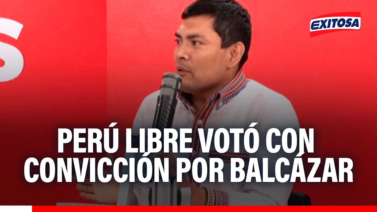 🔴🔵 Américo Gonza: Perú Libre votó por José María Balcázar por convicción y no por María del Carmen