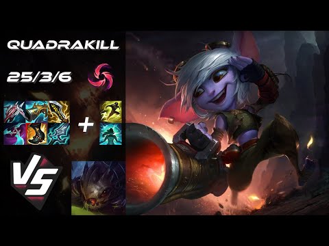 BOTTOM Tristana vs Kog'Maw [QUADRAKILL] - EU Grandmaster Patch 25.S1.2