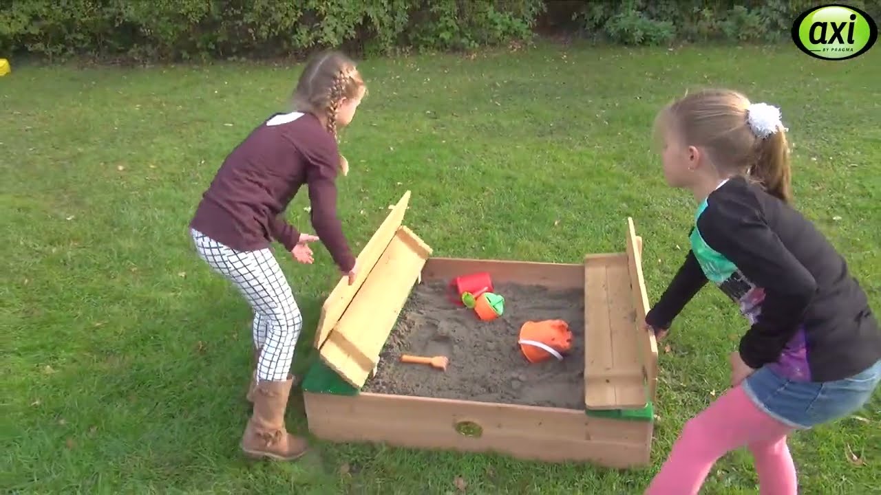 AXI Ella Zandbak met bankjes in Bruin/Groen - Buitenspelen met zand