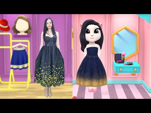 Imitate Angela Dress Up Beautifully - My Talking Angela 2 In Real Life