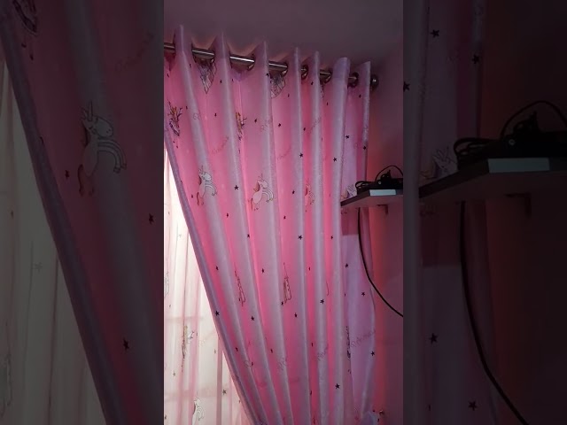 Vídeo relacionado con Delindo Lifestyle Cortina Fluorescente Magia para habitación Infantil, 145x175 cm, para niños con Estrellas, Blanco Moderno