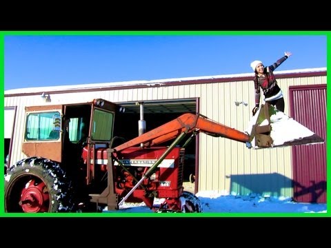 Scooped Up In A Tractor! ❄ Vlogmas 22, 2012