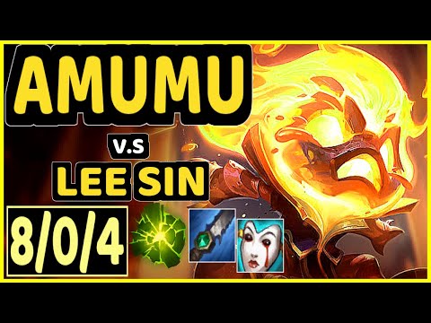 FERCHU (AMUMU) vs LEE SIN - 8/0/4 KDA JUNGLE GAMEPLAY - BR Ranked MASTER