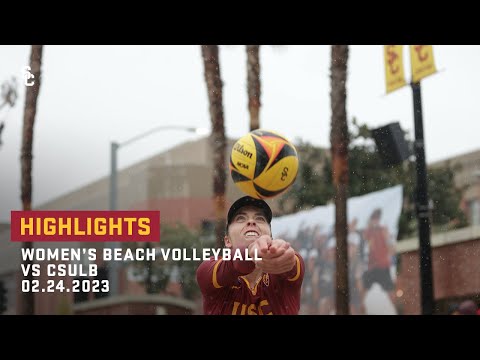 Beach Volleyball - USC 3, LBSU 2: Highlights (2/24/23)