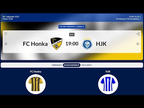 T18 SM-KARSINTA: FC Honka - HJK