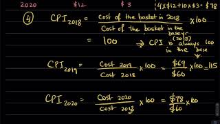 11.1b Calculating CPI and CPI inflation (example)