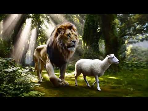 Ai generated sample video of a lion & a sheep#ai