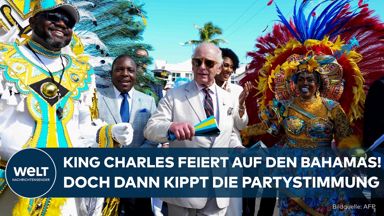 BAHAMAS: König Charles tanzt bei Straßenparade – doch dann holt ihn der Sklaverei-Streit ein