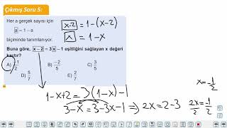 Eğitim Vadisi TYT Matematik 11.Föy I.Dereceden Denklemler 1 Konu Anlatım Videoları