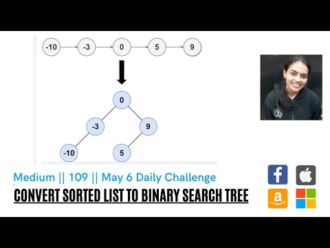 109. Convert Sorted List to Binary Search Tree || Code + Explanation + Example Walk through