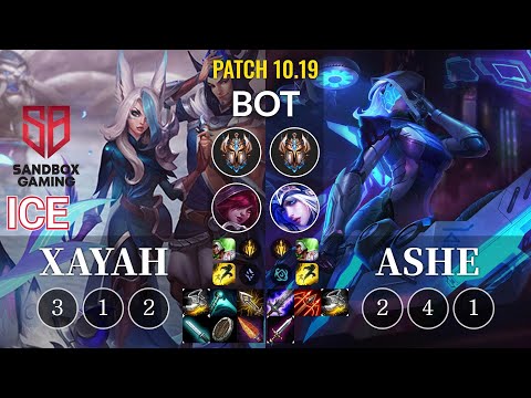 SB Ice Xayah vs Ashe Bot - KR Patch 10.19