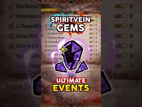 ULTIMATE Events 💎 Spiritvein Gems | Monster Hunter World #MHW #Shorts