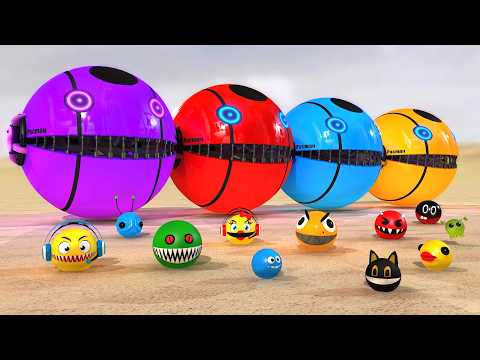 PACMAN VS MONSTER PACMAN VS CARTOON CAT VS ROBOT PACMAN 2