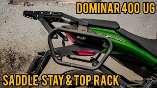 Dominar 400 Touring Setup | MEG Deals Saddle Stay & Top Rack Installation Video | Premium Products