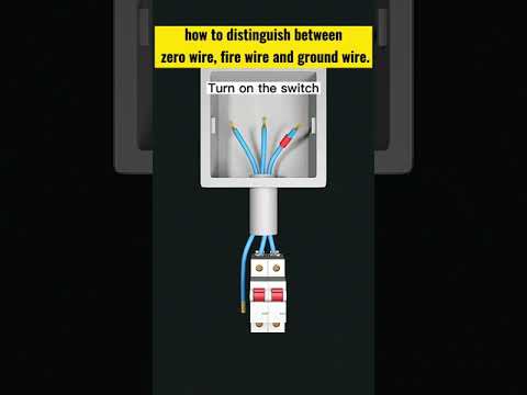 How to distinguish between neutral wire, live wire and ground wire