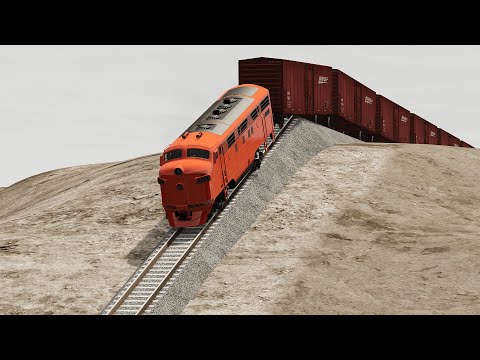 Trains vs Hill Climb Crashes 15 - BeamNG.drive | BeamNG High Speed