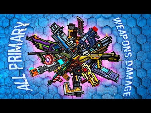 Pixel Gun 3D - ALL Primary Weapons Shots Damage 15.4.1