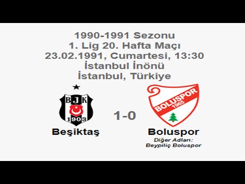 Beşiktaş 1-0 Boluspor 23.02.1991 - 1990-1991 Turkish 1st League Matchday 20 + Post-Match Comments
