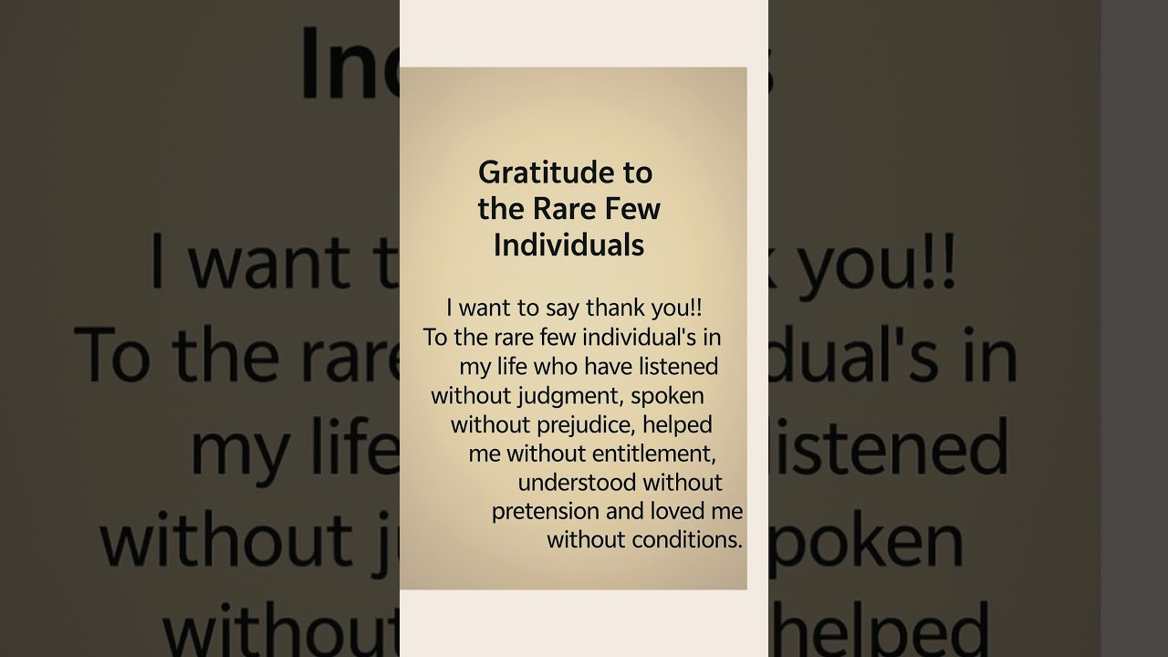 Grateful for the Rare Few Who Truly Understand 💛 #Gratitude #Appreciation #HeartfeltShorts