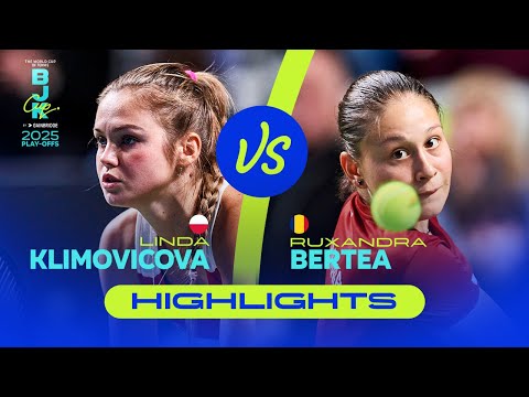 Linda Klimovicova (POL) vs Ruxandra Bertea (ROU) | 2025 BJK Cup Play-offs | Match Highlights