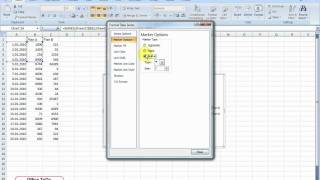 How to change the dots on the line graph? | Excel 2007