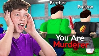ROBLOX LITTLE BROTHER PLAYS SIMON SAYS in MM2! *HILARIOUS*