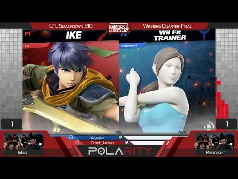 CFL Smackdown Ultimate 210 - Mugi (Ike) vs Poltergust (Wii Fit Trainer,) - Winners Quarterfinals