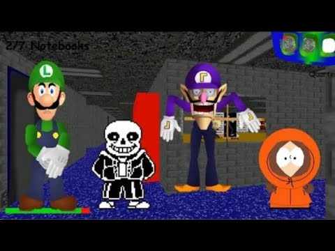 Luigi's Basics in Ghostbusting and Death Staring - Baldi's Basics Mod