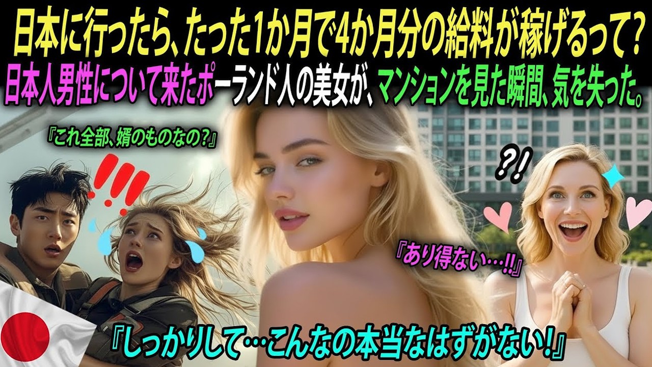 「娘の給料が4倍だって？」ポーランド人の母親が娘を追って日本に来て、“超高級マンション”を目にした瞬間、呆然として涙を流した。」｜海外感動ストーリー｜AI物語