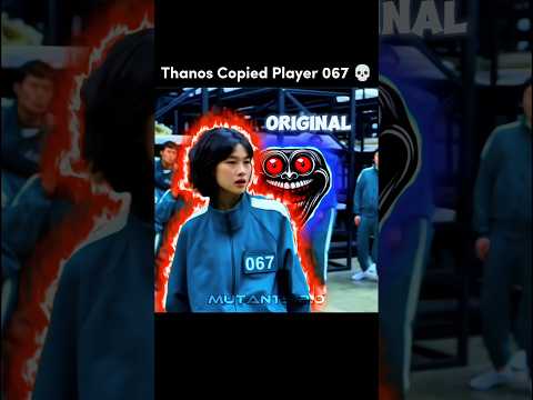 Thanos vs Player 067 💀🔥 #squidgame #shorts #shortvideo #trending #short #viralvideo #edit
