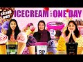 WE ONLY ATE ICE CREAM FOR 24 HOURS CHALLENGE 🤩 | ഒരു ഐസ് ക്രീം ദിവസം | PULLOTHI