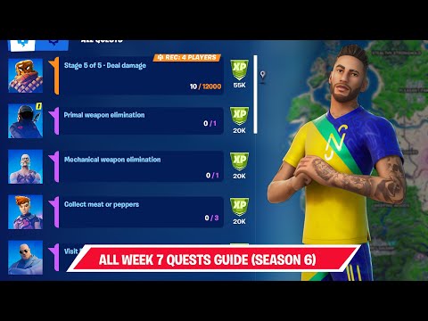 All Week 7 Epic & Legendary Quests / Challenges Guides in Fortnite in Chapter 2 Season 6