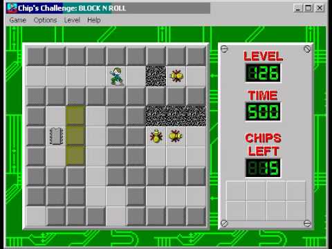 Chip's Challenge 1 level 126 (derandomized) solution - 443 seconds
