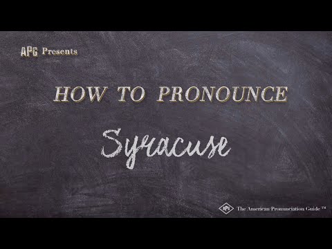 How to Pronounce Syracuse (Real Life Examples!)