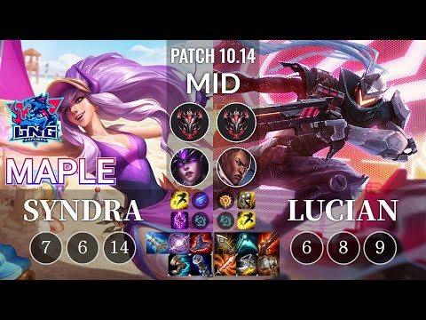LNG Maple Syndra vs Lucian Mid - KR Patch 10.14