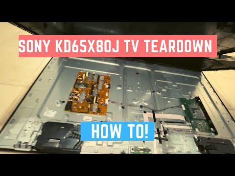 Full Teardown of 2021 Sony KD 65X80J 4K HD TV for Repair/Disposal (Boards, LEDs)