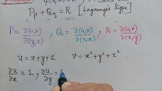 formation of PDE by eliminating arbitrary functions|| Lagrange's type ||problem 5