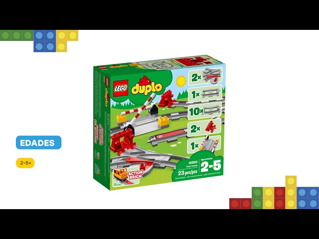 Vídeo relacionado con LEGO Duplo Vías Ferroviarias, Juego de Construcción para Niños y Niñas de Años o Más con Ladrillo de Acción Rojo, Accesorio para Sets de Trenes de Juguete 10882