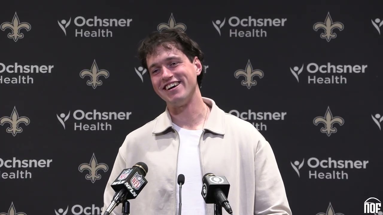 Saints K Charlie Smyth discusses first career game-winning field goal, journey to NFL from Ireland