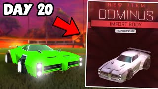 Nothing To White Dominus in 30 days! Day 20 (Rocket League)