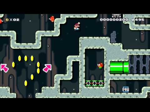 Super Mario Maker - Random Level - Cavernous Caverns Ken 2-3 by Ken - No Commentary 1AB