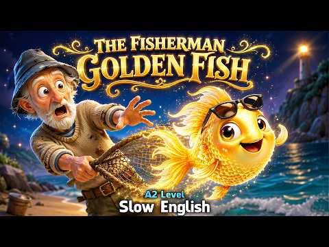 The Fisherman and Golden Fish | Easy English Listening Practice Fairy Tales (A2 Level)