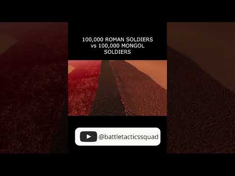 100,000 MONGOLIAN SOLDIERS vs 100,00 ROMAN SOLDIERS - UEBS2  #history #game #shorts