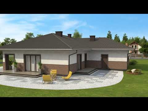 Z80 Одноповерховий будинок простої форми з гаражем на 2 машини