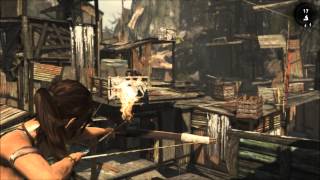Tomb Raider - Shanty Town: Fire Arrow Action, Shotgun Battle, Solarii Soldiers HD Gameplay PC
