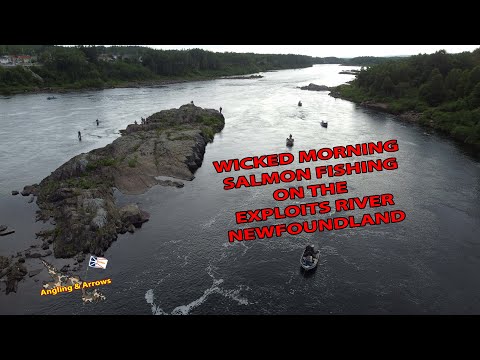 A PERFECT MORNING ON THE EXPLOITS RIVER, NEWFOUNDLAND LABRADOR, CHASING ATLANTIC SALMON
